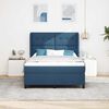 vidaXL Letto a molle con materasso Blu 140 x 190 cm Tessuto