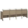 vidaXL Lettino Prendisole con Cuscini Beige&nbsp;in Polyrattan