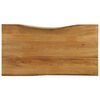 vidaXL Piano Tavolo 100x60x3,8 cm Bordi Vivi in Legno Massello Mango