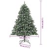 vidaXL Albero di Natale artificiale Verde 140 x 140 x 210 cm
