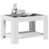 vidaXL Tavolino Salotto con LED Bianco 73x53x45 cm Legno Multistrato