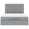 vidaXL Struttura Letto Pouf con Materasso 140x190 cm in Tessuto