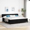 vidaXL Letto a molle con materasso Nero 200 x 200 cm Tessuto