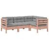 vidaXL Set Divani Giardino 4 pz Cuscini Legno Massello Abete Douglas
