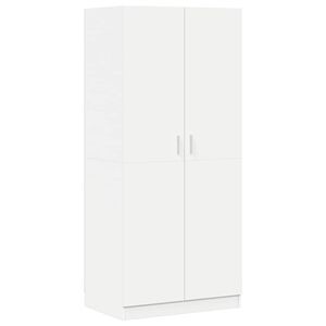 vidaXL Armadio Bianco 80x52x180 cm in Legno Multistrato