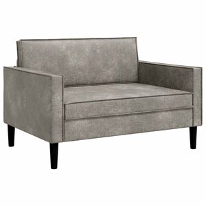vidaXL Poltrona XXL Grigio Chiaro Pelle Scamosciata Sintetica