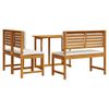 vidaXL Set Bistro da Giardino 3 pcs Marrone Legno di Acacia Massello