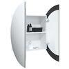 vidaXL Armadio da Bagno con Specchio Rotondo e LED Bianco 54x54x17,5cm