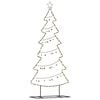vidaXL Albero di Natale in metallo con supporto Nero 180 cm Acciaio