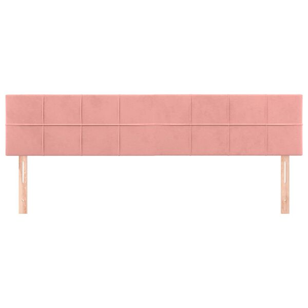 vidaXL Testiere 2 pz Rosa 100x5x78/88 cm in Velluto
