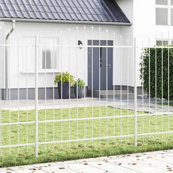 vidaXL Recinzione per Giardino 8 pcs Bianco 170 x 215 cm