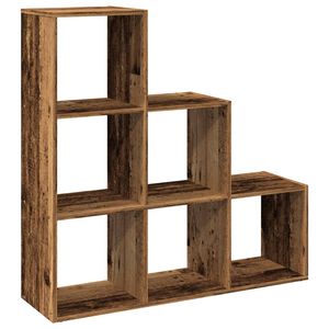 vidaXL Libreria Divisorio 3 Ripiani Legno Antico 99x29x99cm Truciolato