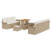 vidaXL Set Divano da Giardino 10 pcs Beige polyrattan