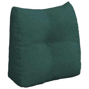 vidaXL Cuscino per Schiena Verde Scuro 45 x 24 x 50 cm Tessuto