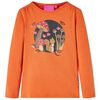 vidaXL Maglietta da Bambina a Maniche Lunghe Arancione Bruciato 128