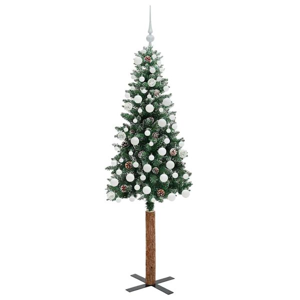 vidaXL Albero di Natale snodato con 300 LED Verde e Bianco 180 cm
