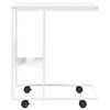 vidaXL Tavolino con Ruote Bianco 55x36x63,5cm in Legno Multistrato