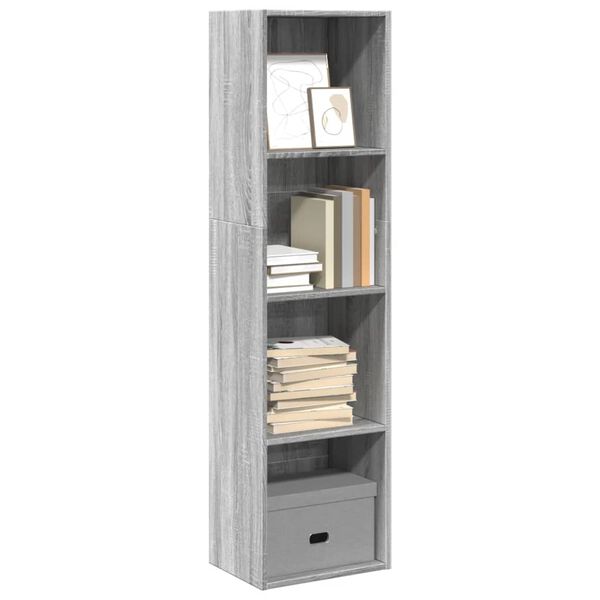 vidaXL Libreria Grigio Sonoma 40x30x152 cm in Legno Multistrato