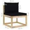 vidaXL Set Salotto Giardino con Cuscini 10 pz in Pino Impregnato
