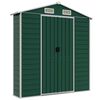 vidaXL Casetta da giardino verde 191x215x198 cm in acciaio zincato
