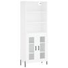 vidaXL Credenza Bianca 69,5x34x180 cm in Legno Multistrato