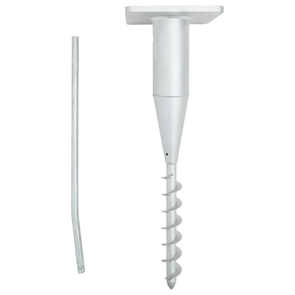 vidaXL Base per Ombrellone Interrata con Asta 16x16x52 cm in Acciaio