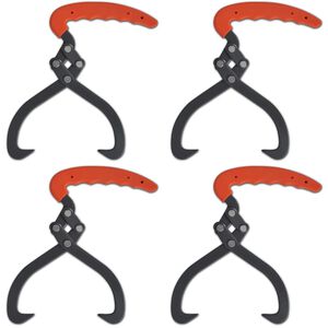 vidaXL Pinze Tenaglie per Tronchi 4 pz con Manico in PVC