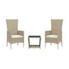 vidaXL Set da Pranzo da Giardino 3 pz con Cuscini Beige in Polyrattan