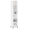 vidaXL Credenza 34,5x32,5x180 cm in Legno Multistrato Bianco Lucido