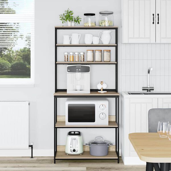 vidaXL Mensola da cucina Rovere Sonoma 80 x 40 x 168 cm