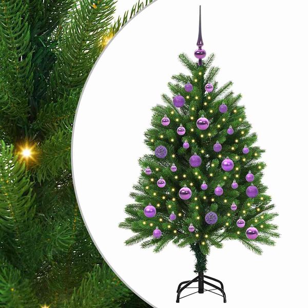 vidaXL Albero di Natale con 150 LED con supporto Verde 120 cm PE