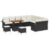 vidaXL Set Divano da Giardino 12 pz Nero polyrattan