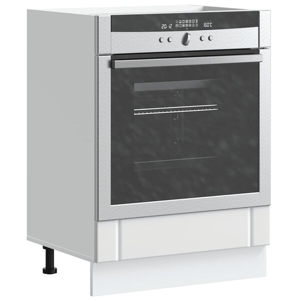 vidaXL Armadio Forno Lucca Bianco in Legno Multistrato
