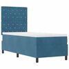 vidaXL Letto a molle con materasso Blu Scuro 80 x 200 cm Tessuto
