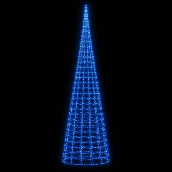 vidaXL Albero di Natale a LED su Pennone 3000 LED Blu 800 cm