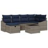 vidaXL Set di divani con cuscino 3 pcs polyrattan