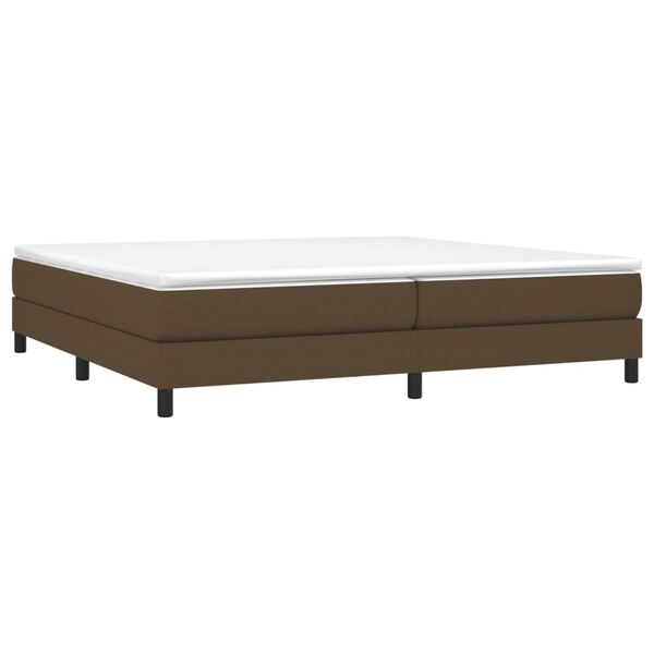 vidaXL Struttura Letto a Rete a Molle Marrone Scuro 200x200 cm in Tessuto