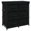vidaXL Armadietto con 6 Cassetti 55x29x55 cm Nero in Acciaio
