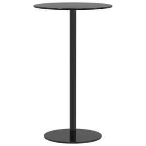 vidaXL Tavolo da Giardino Rotondo Nero &Oslash;60x105 cm in Acciaio