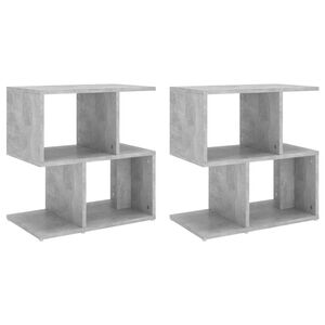vidaXL Comodini 2pz Grigio Cemento 50x30x51,5 cm in Legno Multistrato