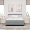 vidaXL Letto a molle con materasso Grigio chiaro 160 x 200 cm Tessuto