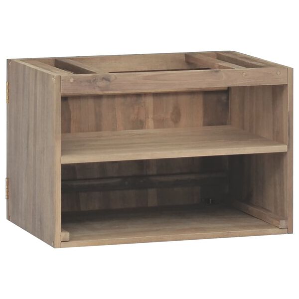 vidaXL Mobile da Bagno a Parete 60x39x40 cm in Legno Massello di Teak