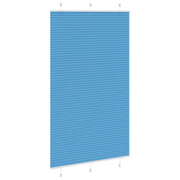 vidaXL Tenda Plissettata Blu 120x200 cm Larghezza Tessuto 119,4 cm