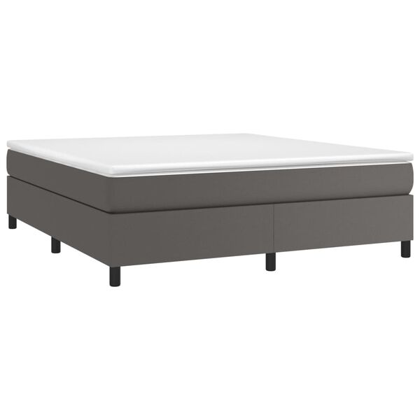 vidaXL Struttura Letto a Rete a Molle Grigio 180x200 cm in Similpelle