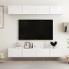 vidaXL Mobili TV 4 pz Bianco Lucido 100x30x30 cm in Legno Multistrato