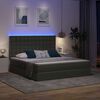 vidaXL Letto con contenitore e LED con led Grigio scuro 180 x 200 cm