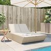 vidaXL Lettino Prendisole con Cuscini Beige in Polyrattan