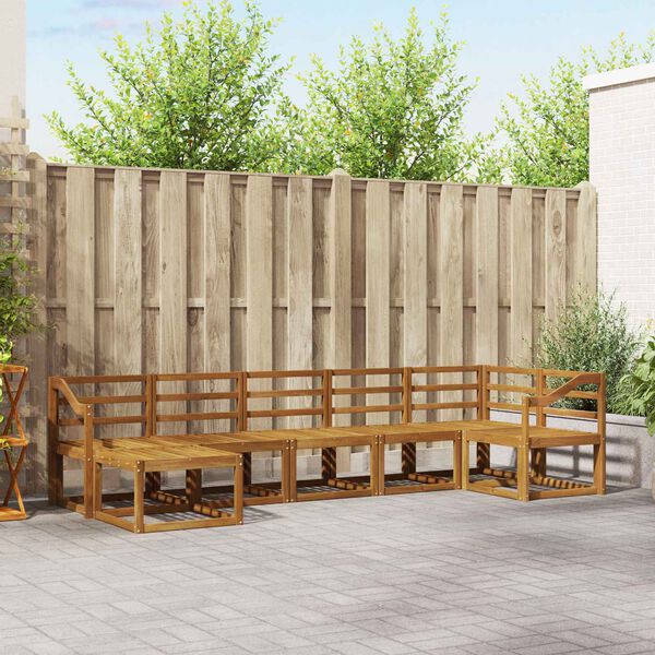 vidaXL Set di divani da esterno 7 pcs Naturale