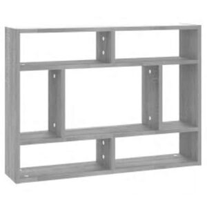 vidaXL Mensola a Muro Grigio Sonoma 75x16x55 cm in Legno Multistrato