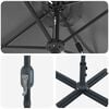 vidaXL Ombrello da giardino Antracite 370 x 197 x 239 cm